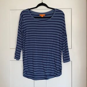 Blue striped soft and stretchy shirt